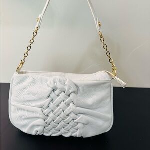 Vintage Antonio Melani cream white shoulder bag